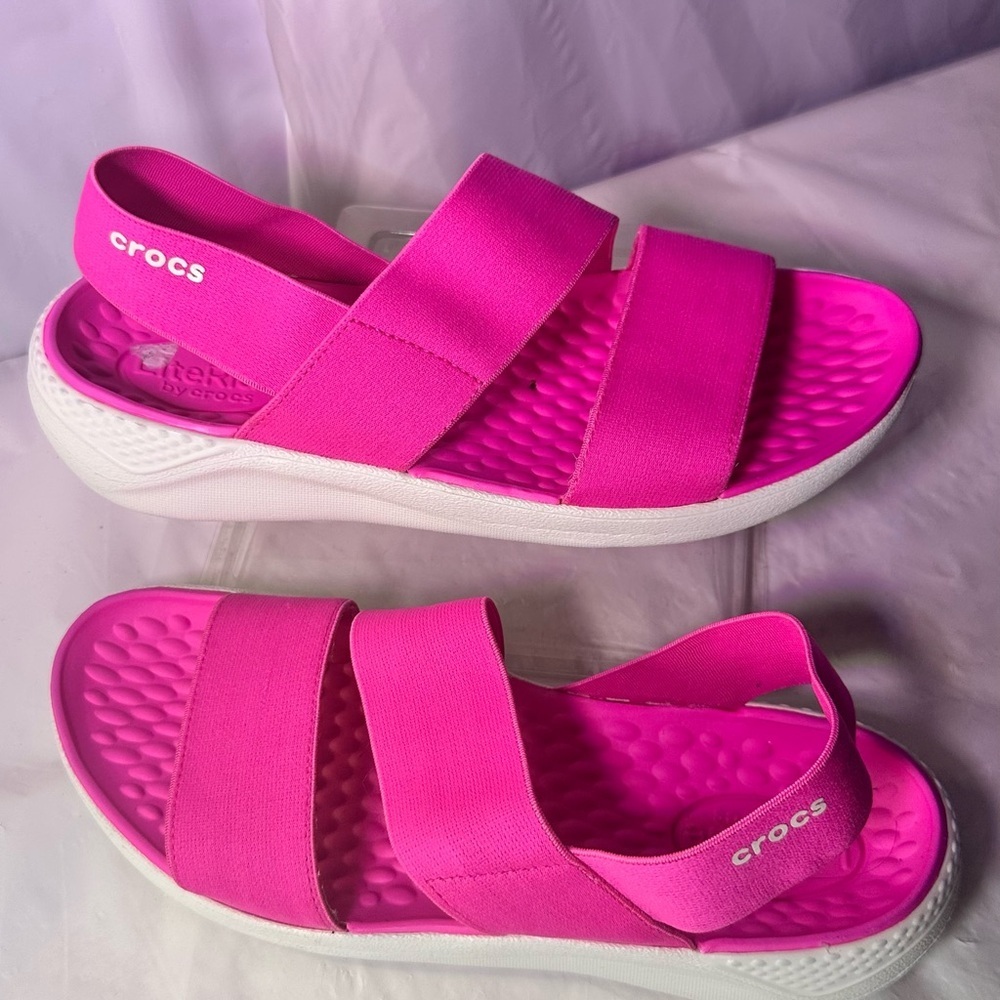 Crocs Women’s LiteRide Sandal — Hot Pink - Picture 3 of 9